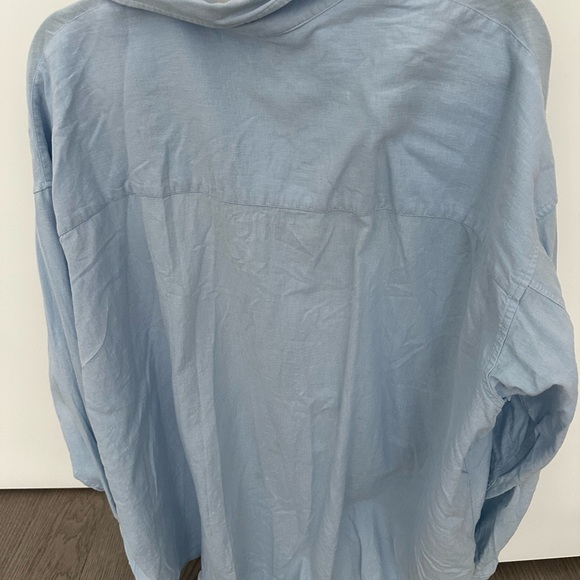 Wilfred Light Blue Relaxed Linen Shirt - Picture 3 of 5